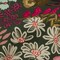1 Yard Stretch Cotton Twill Print Fabric Red Green Mushroom Flower Nature Design 59 inch Width